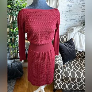 M Missoni knit dress with signature patterned fabric. Pre-owned.